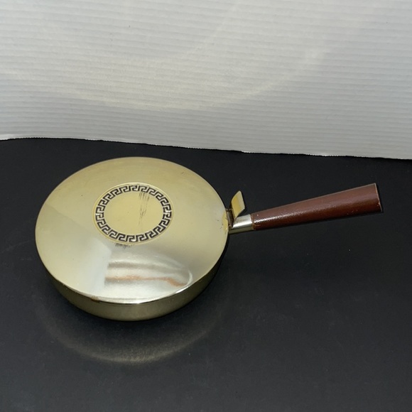 Vintage Brass Ash Pan Silent Buttler Crumb Catcher Canada Wood Handle - Picture 2 of 9